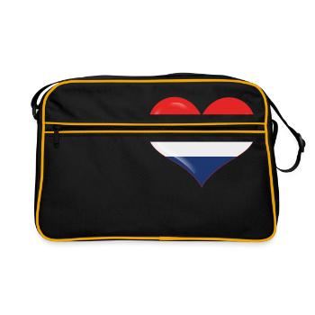 Accueil au coeur - Sac Retro - noir/or - Devant