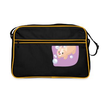 Bulles de savon chien - Sac Retro - noir/or - Devant