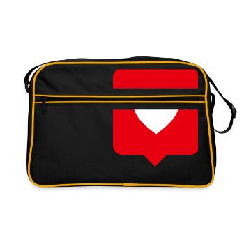 COMME MOI - amour de coeur - Sac Retro - noir/or - Devant