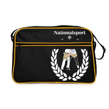 Lutte finale sport national blanc - Sac Retro - noir/or - Devant