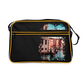 VENICE - ITALY - Retro Tasche - Schwarz/Gold - Vorne