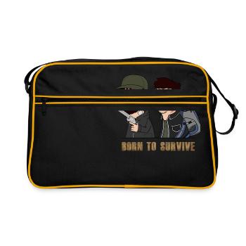 Wankul - Born to survive - Sac Retro - noir/or - Devant