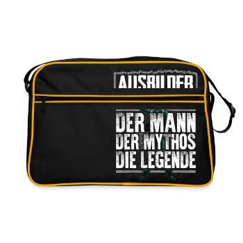 AUSBILDER - Mythos - Retro Tasche - Schwarz/Gold - Vorne