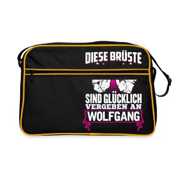 WOLFGANG - Brüste - Retro Tasche - Schwarz/Gold - Vorne