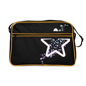 Star Glitter Kindermotiv bébé Pastel - Sac Retro - noir/or - Devant