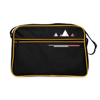 Mountains; mountains - Retro Bag - black/gold - Front