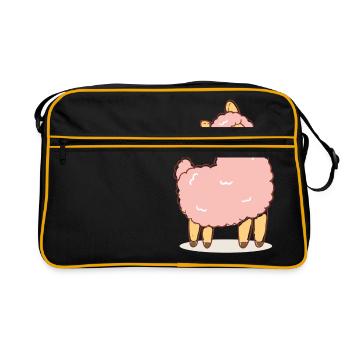 Pink sheep - Retro Bag - black/gold - Front