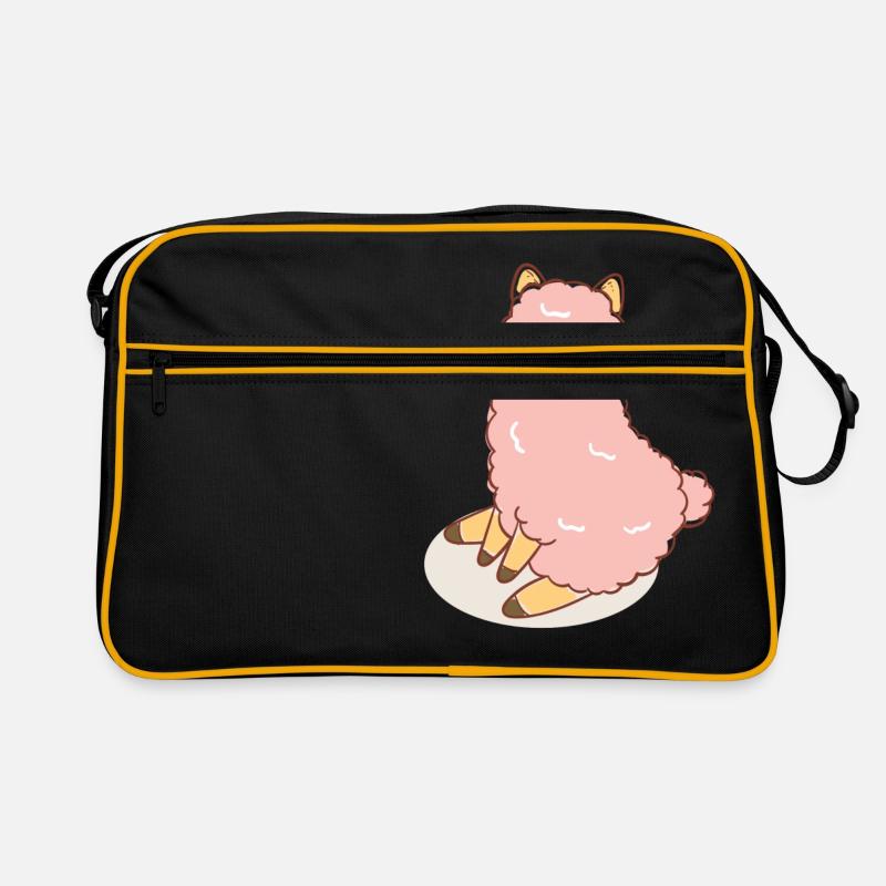 Rosa Schaf Retro Tasche