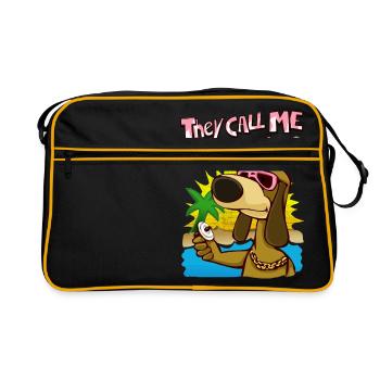 they call me the hot dog - Retro Bag - black/gold - Front