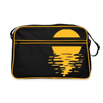 eau océan vacances vacances - Sac Retro - noir/or - Devant