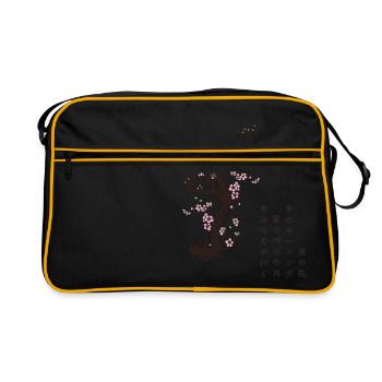 Sakura Haïku 桜の詩 (nature) - Retro Bag - black/gold - Front