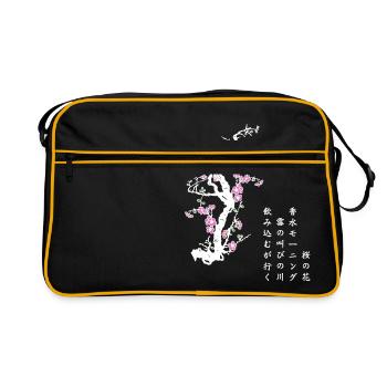 Sakura Haïku 桜の詩 (nature & white) - Retro Bag - black/gold - Front