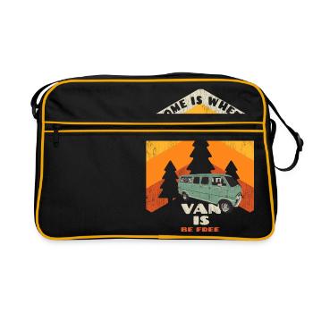 Home is where your van is - Sac Retro - noir/or - Devant