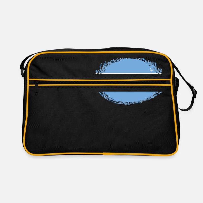 Argentinien flag2 - Retro Tasche - Schwarz/Gold