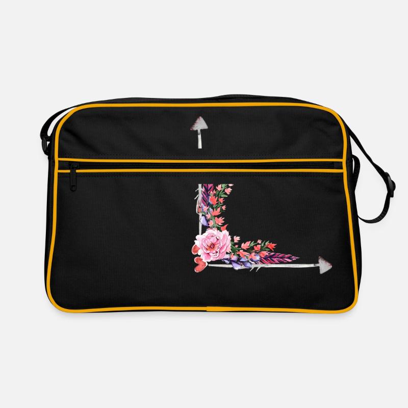 Flowers - Retro Bag - black/gold