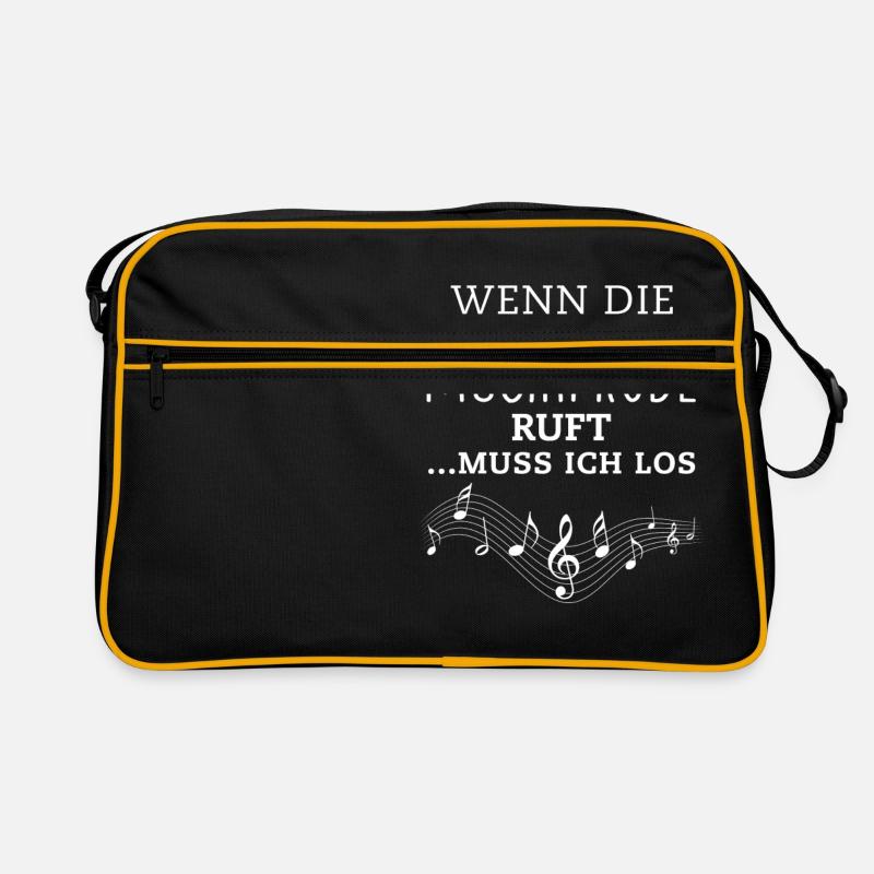 Musiker Musikprobe ruft Geschenk - Retro Tasche - Schwarz/Gold