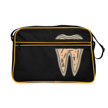 The huge tooth! - Gift - Retro Bag - black/gold - Front