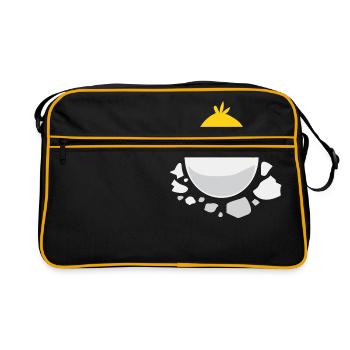 Baby chick hatching - Gift idea - Retro Bag - black/gold - Front