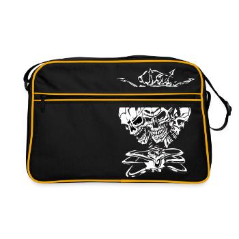 Skull King - Retro Bag - black/gold - Front