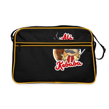 Doner Ali Kebaba | Kebab Kebap Cadeau Drôle - Sac Retro - noir/or - Devant