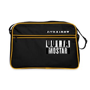 Straight Outta Mostar | Bosna Bosnia Balkan Yugo - Retro Bag - black/gold - Front