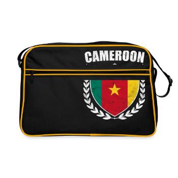Cameroun Drapeau Afrique Cameroun Cadeau - Sac Retro - noir/or - Devant
