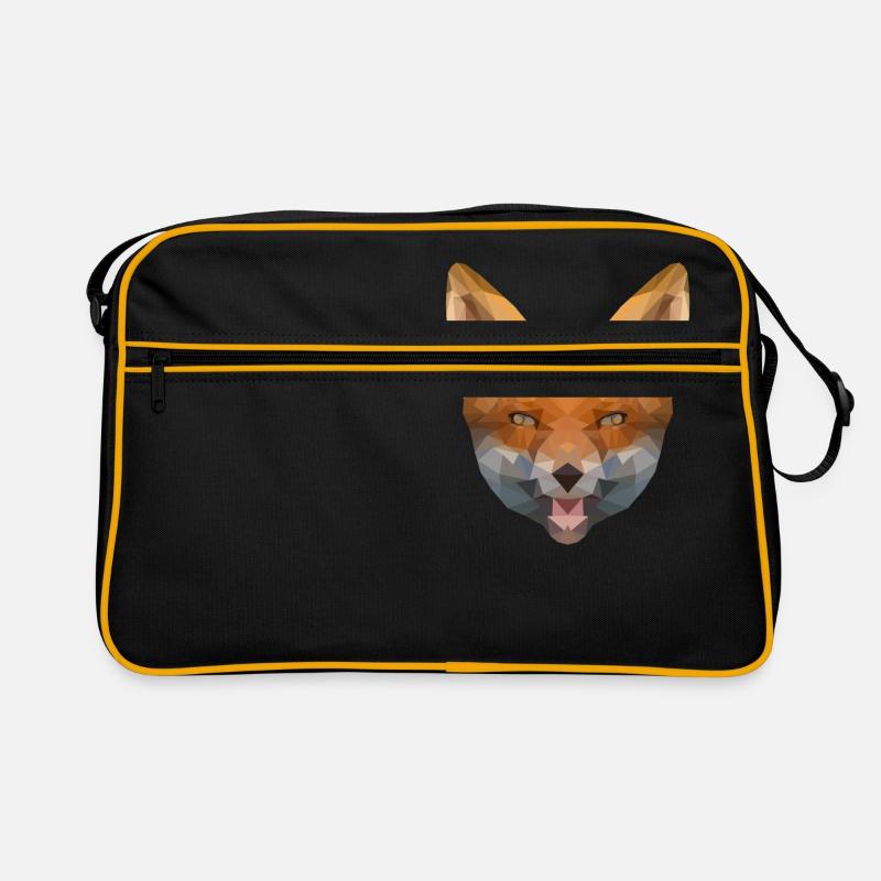 Low Poly Fox Retro Tasche