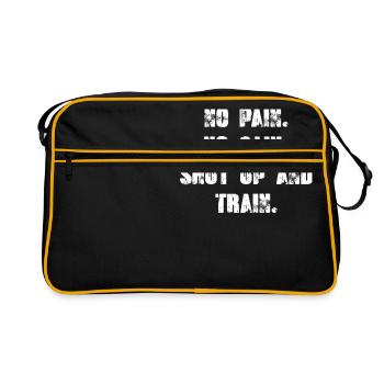 No Pain No Gain - Tais-toi et Train. - Sac Retro - noir/or - Devant