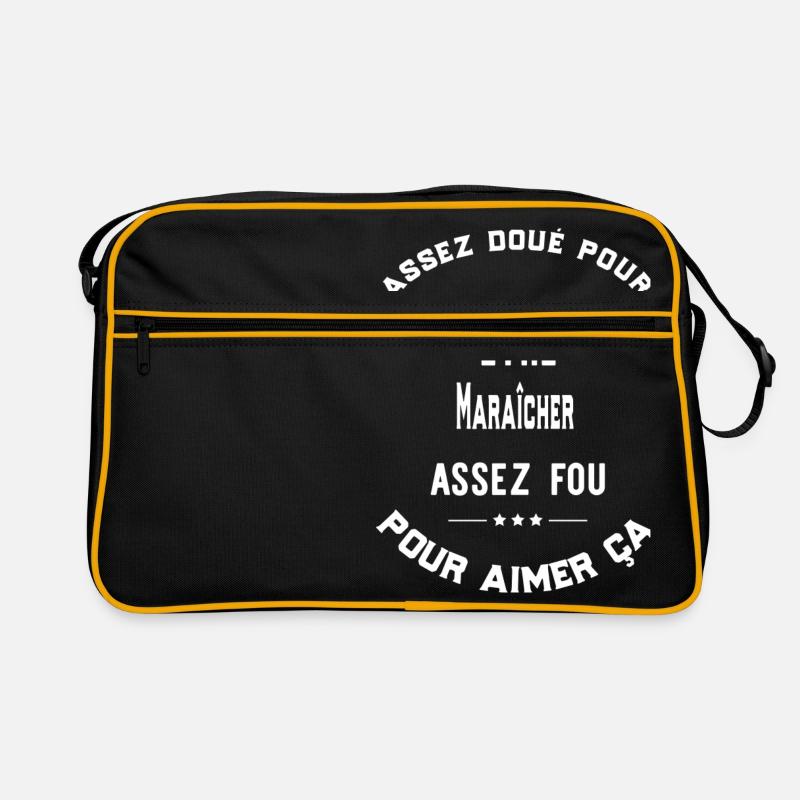 Assez doué Maraîcher cadeau - Sac Retro - noir/or
