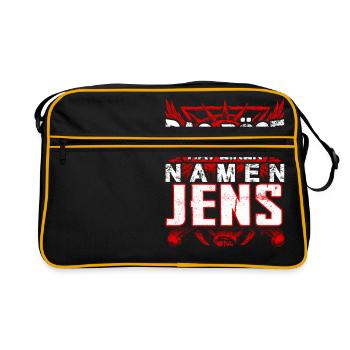 JENS - Name - Retro Tasche - Schwarz/Gold - Vorne