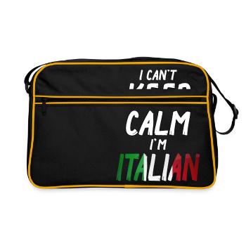 I can´t Keep Calm I´m Italian - Sac Retro - noir/or - Devant