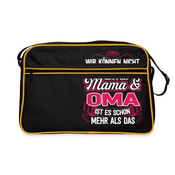 OMA - mama - Retro Tasche - Schwarz/Gold - Vorne