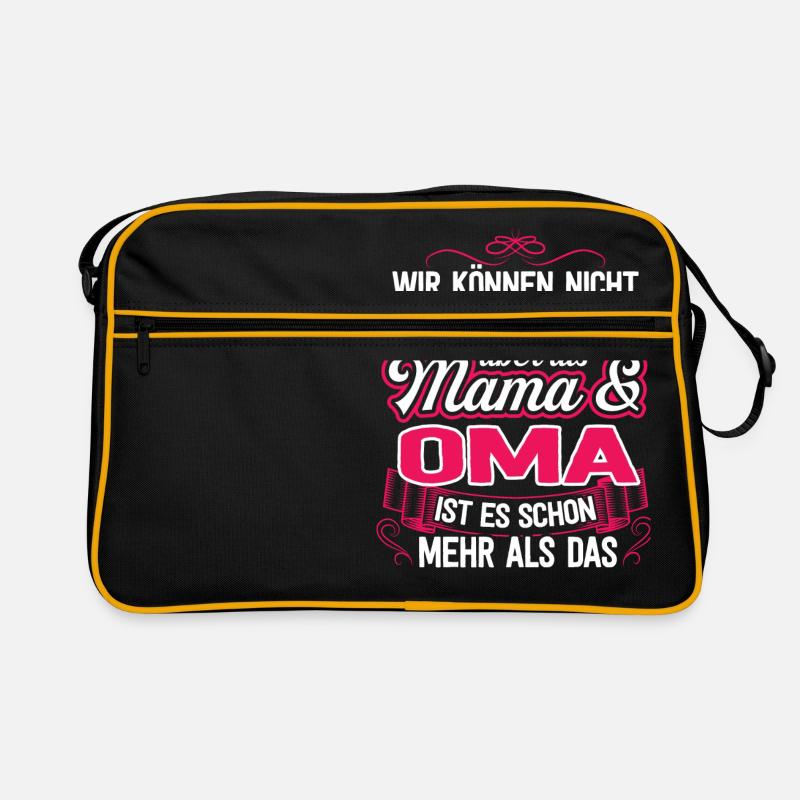 OMA - mama - Retro Tasche - Schwarz/Gold