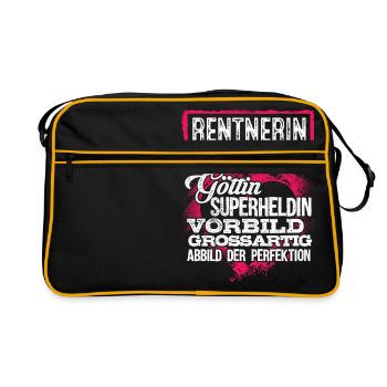 RENTNERIN - duden - Retro Tasche - Schwarz/Gold - Vorne