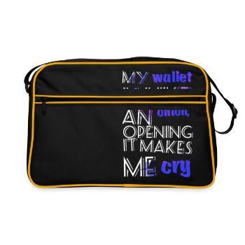 My wallet is like ... - Sayings - Funny T-Shirts - Retro Bag - black/gold - Front