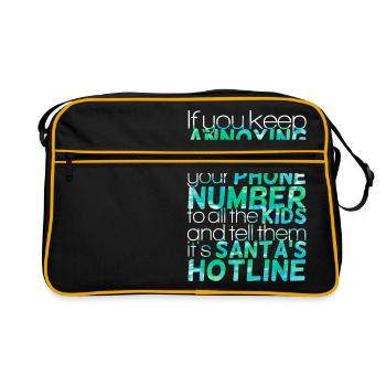 If you keep annoying ... - Sayings - Funny Quotes - Retro Bag - black/gold - Front