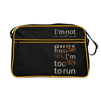 I'm not running away ... - Sayings - Funny Quotes - Retro Bag - black/gold - Front