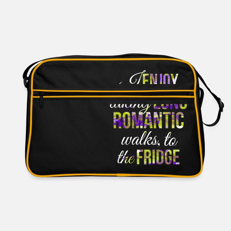 I enjoy taking long... - Sprüche - Funny Quotes - Retro Tasche - Schwarz/Gold