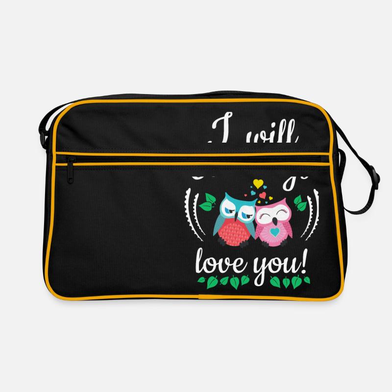 I will owlways love you Eulen Retro Tasche