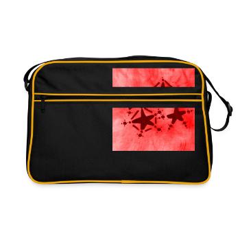 4 ÉTOILES ROUGES - Sac Retro - noir/or - Devant