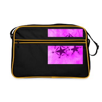 4 STARS SMILING LILAC - Retro Bag - black/gold - Front