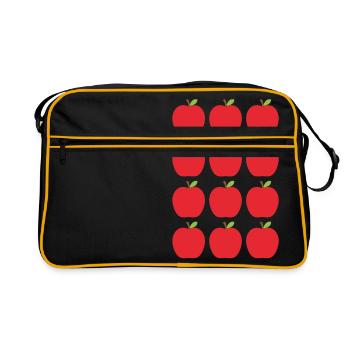 pommes - Sac Retro - noir/or - Devant