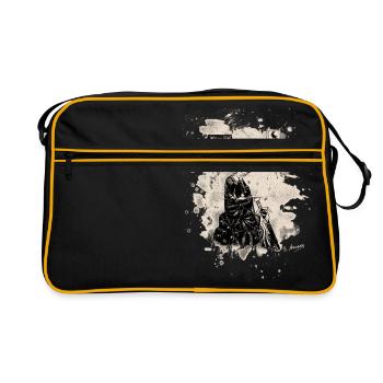 Walther von der Vogelweide - creme bleached - Retro Tasche - Schwarz/Gold - Vorne