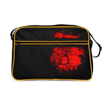 Sitting Demon – bleached red - Retro Tasche - Schwarz/Gold - Vorne