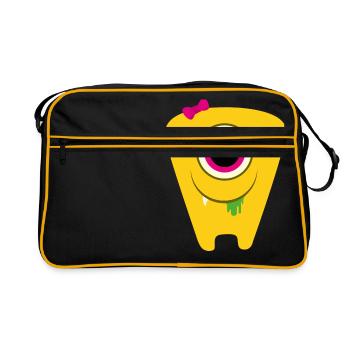 Monster / Alien Baby - Retro Bag - black/gold - Front