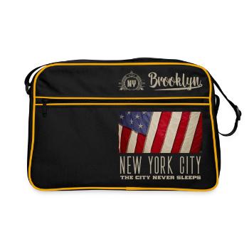 New York City · Brooklyn - Retro Bag - black/gold - Front
