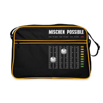 Mischen Possible - Retro Tasche - Schwarz/Gold - Vorne