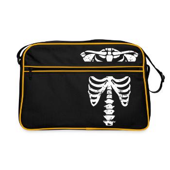 Halloween bones costume - Retro Bag - black/gold - Front