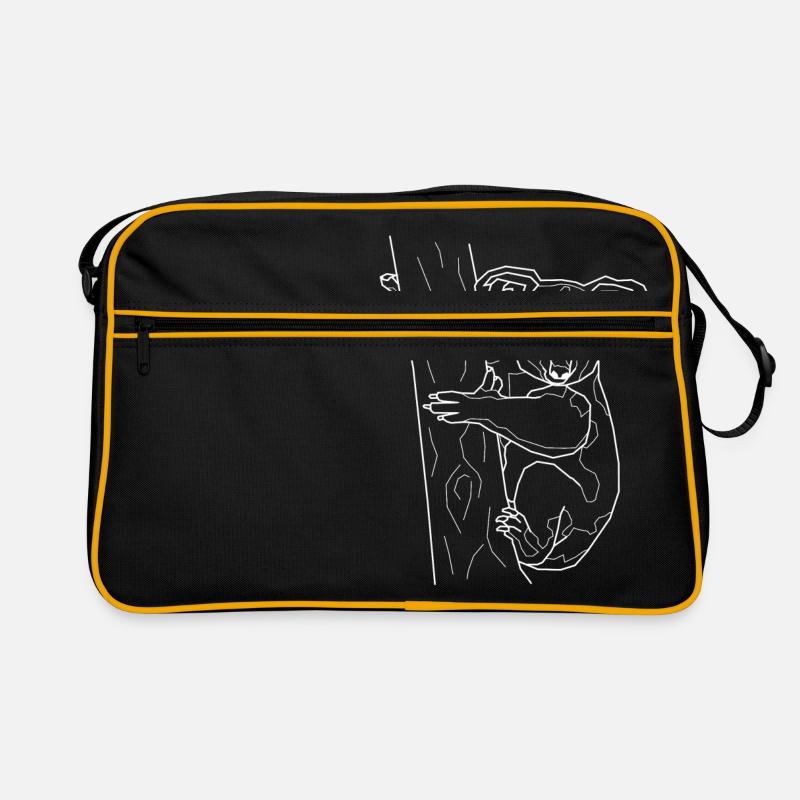 Koala weiß - Retro Tasche - Schwarz/Gold