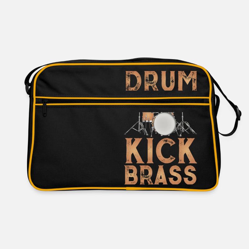 Trommel Design Braun Retro Tasche